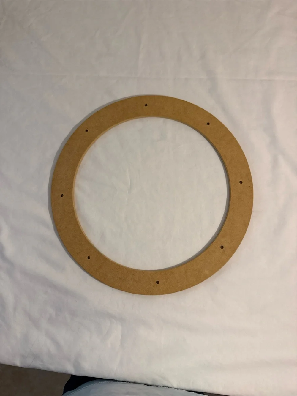 Source Unknown Tan Round Wooden Wall Frame Ring